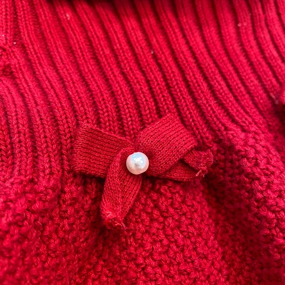 Shabby Chic baby girl knit romper dress set worn Pom Pom beret hat - Picture 12 of 12